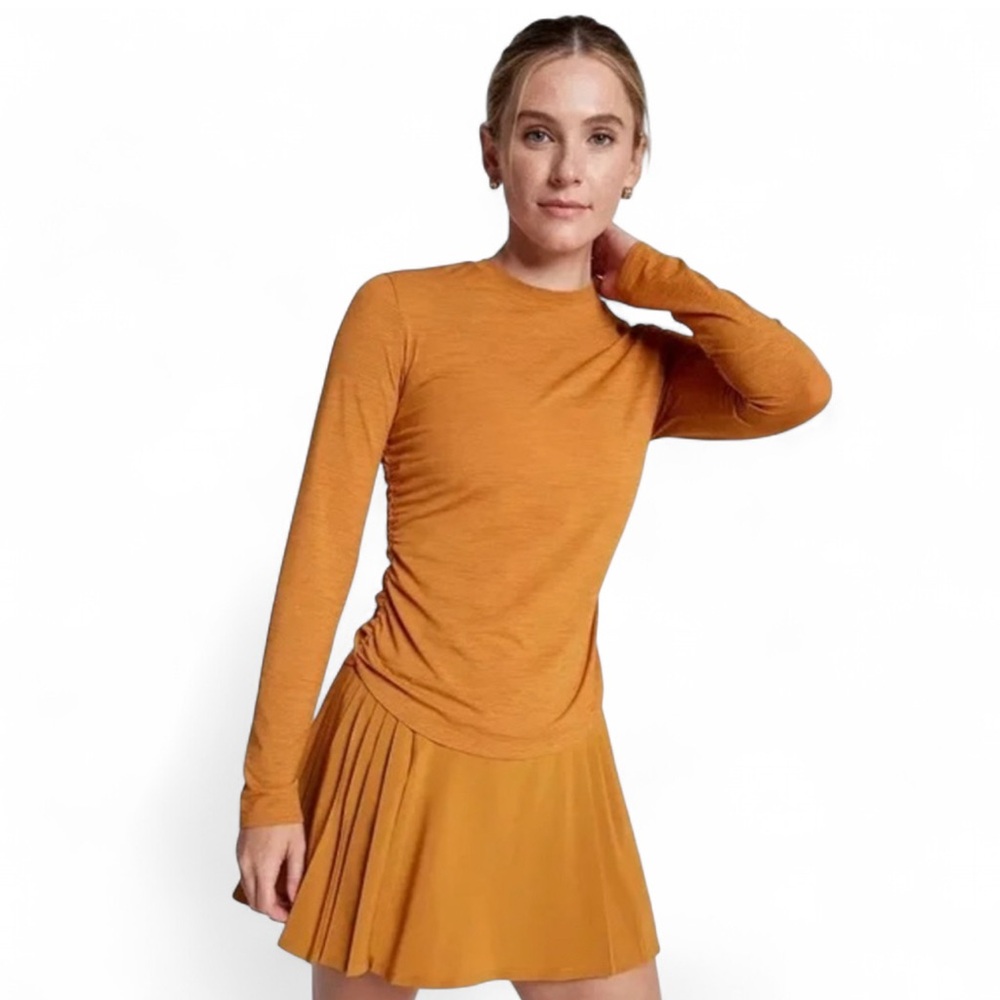 CALIA WOMANS LONG SLEEVE GOLF CREW NEW NWT SIZE M GOLDEN WARMTH